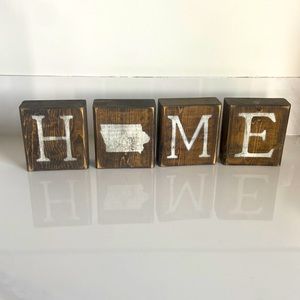 Decorative Iowa home signage